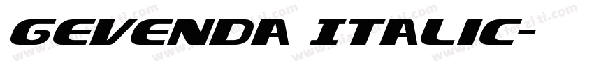 Gevenda Italic字体转换